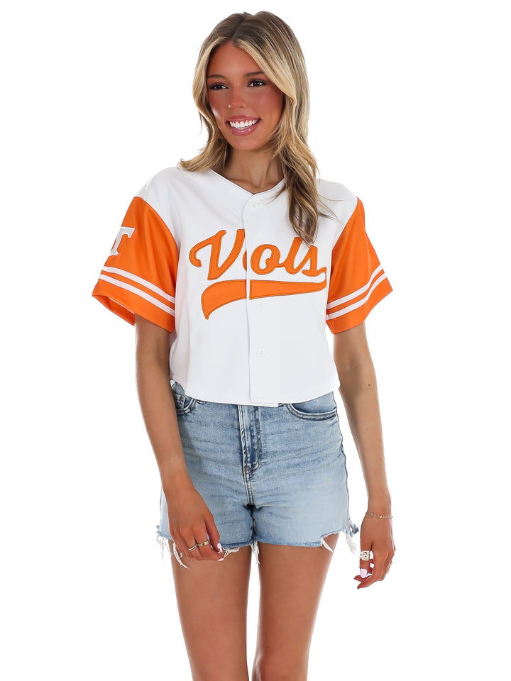 University of Tennessee Cropped Baseball Jersey