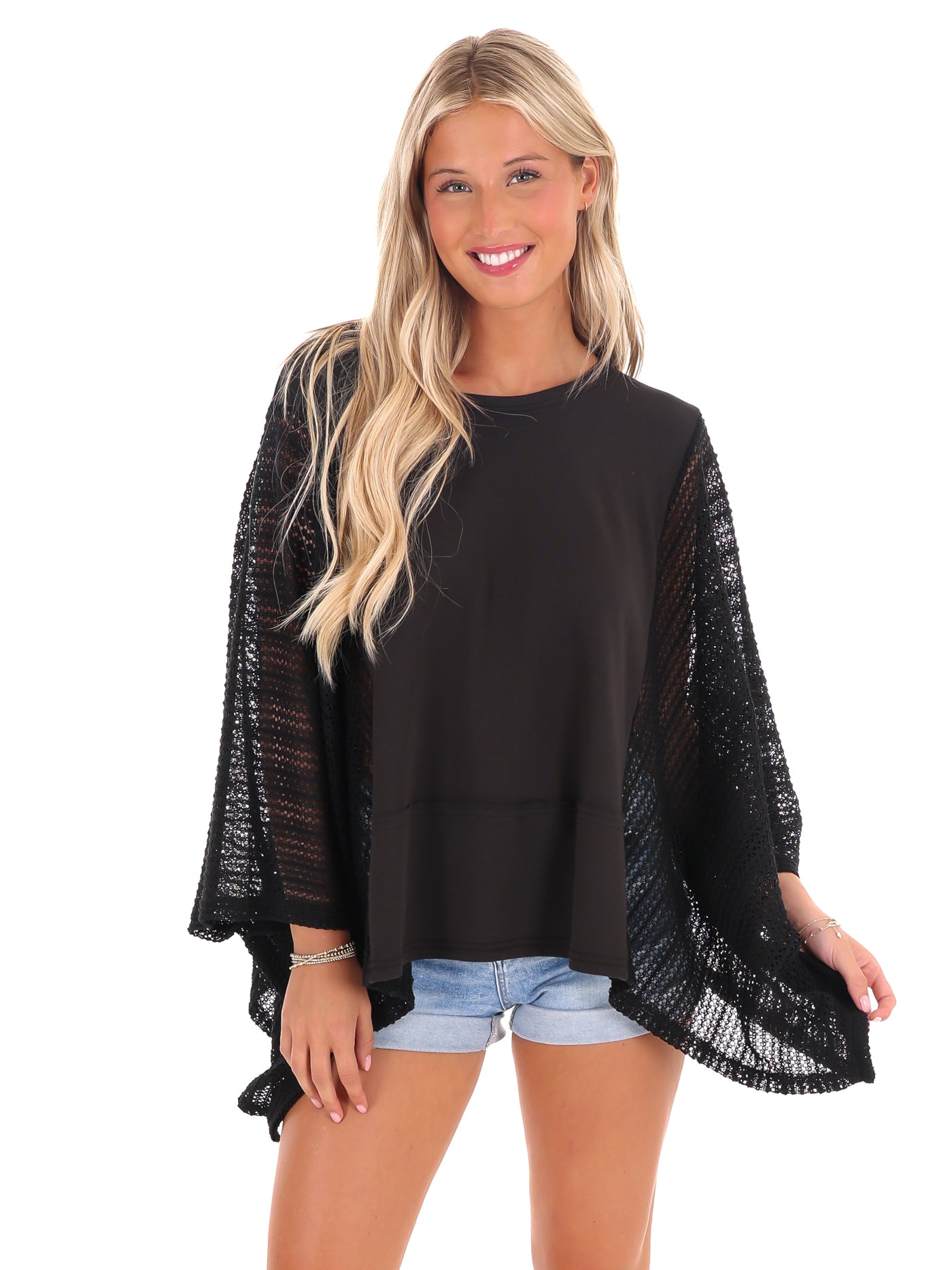 Unfiltered Joy Poncho Top