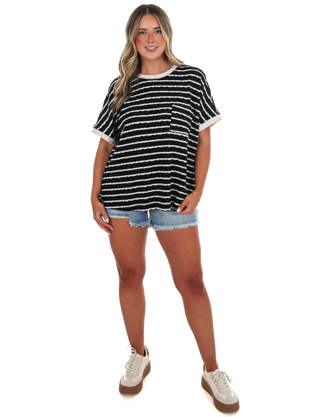 Textured Threads Stripe Top