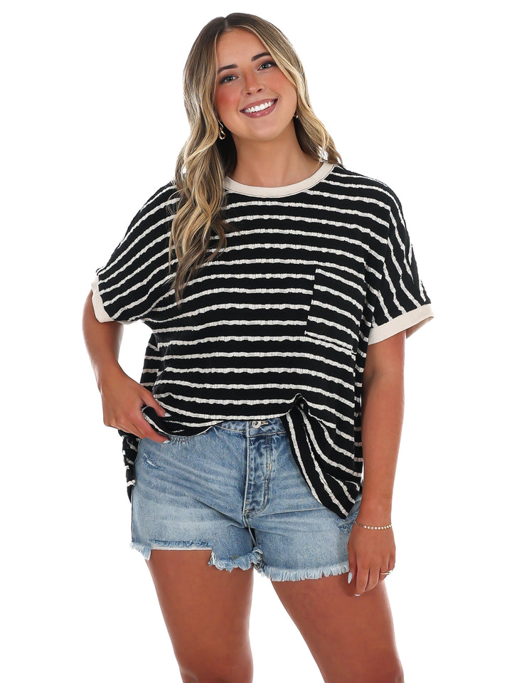 Textured Threads Stripe Top