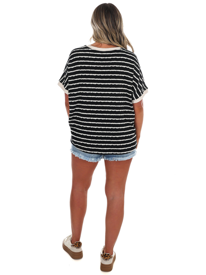 Textured Threads Stripe Top