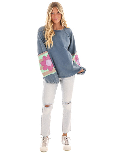 Floral Whimsy Pullover