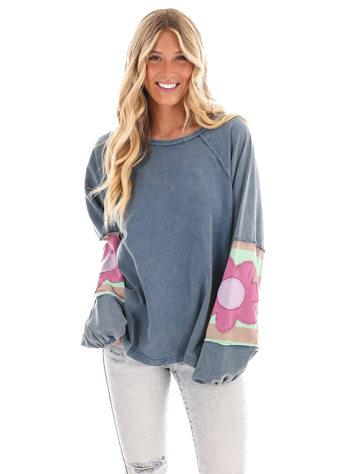 Floral Whimsy Pullover