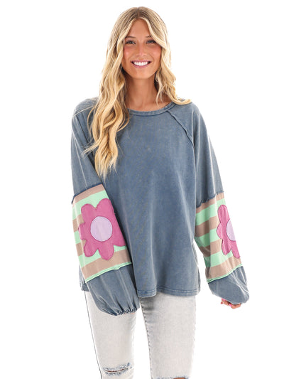 Floral Whimsy Pullover