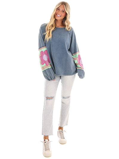 Floral Whimsy Pullover