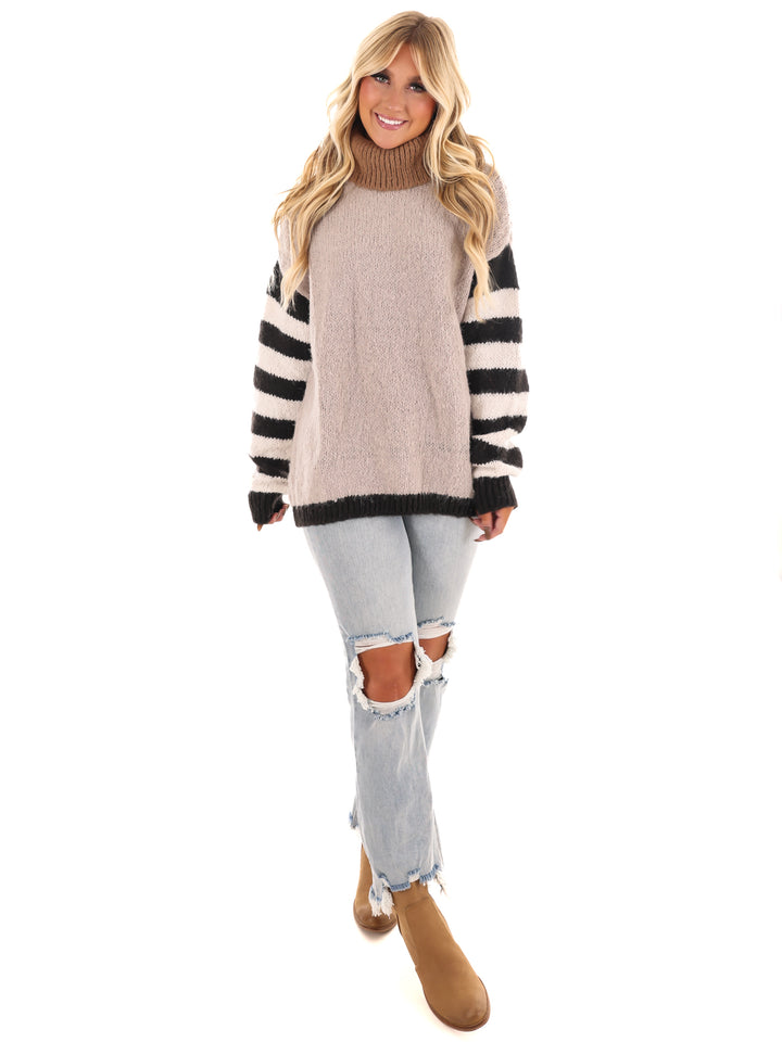 Vibrant Blend Knit Turtleneck Sweater