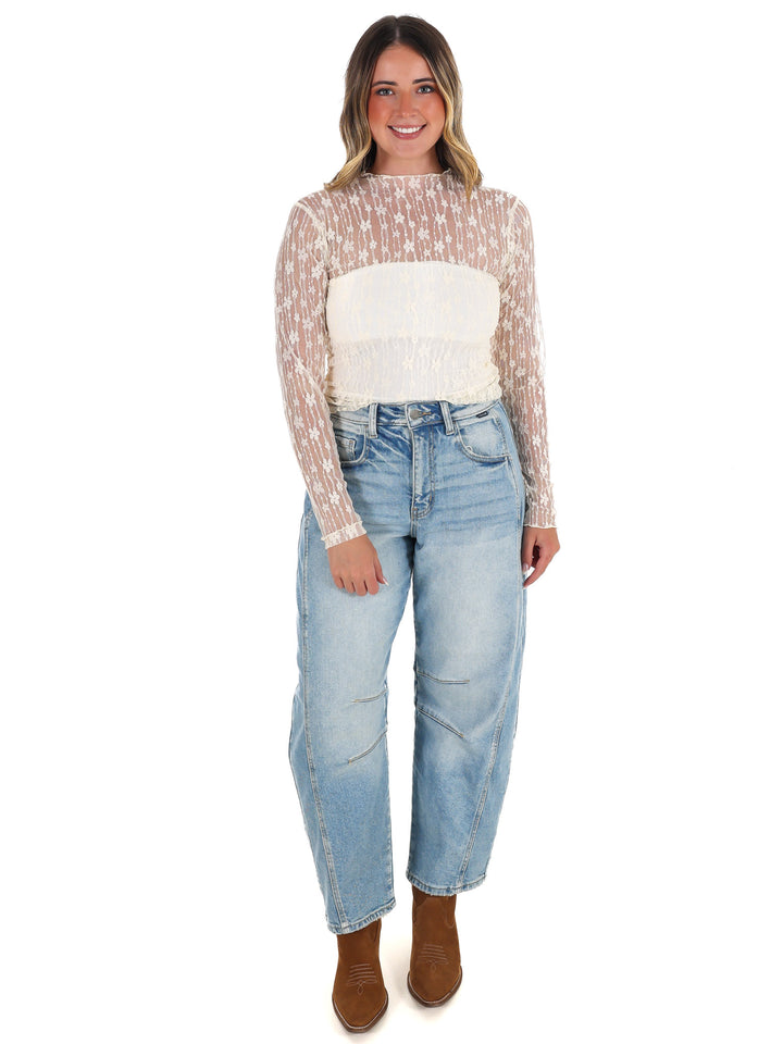 Summer Fling Sheer Floral Top