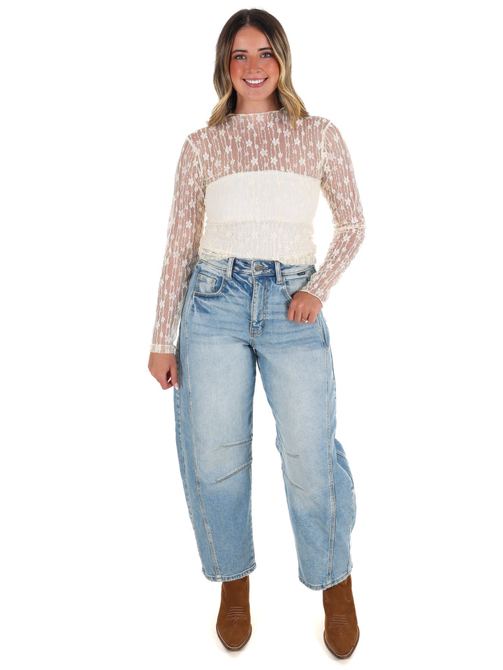 Summer Fling Sheer Floral Top