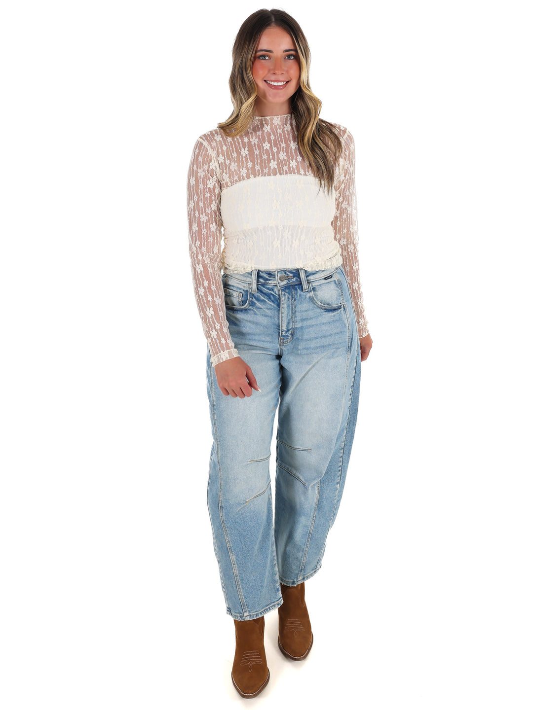 Summer Fling Sheer Floral Top