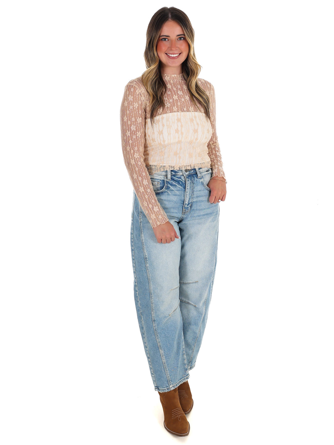 Summer Fling Sheer Floral Top