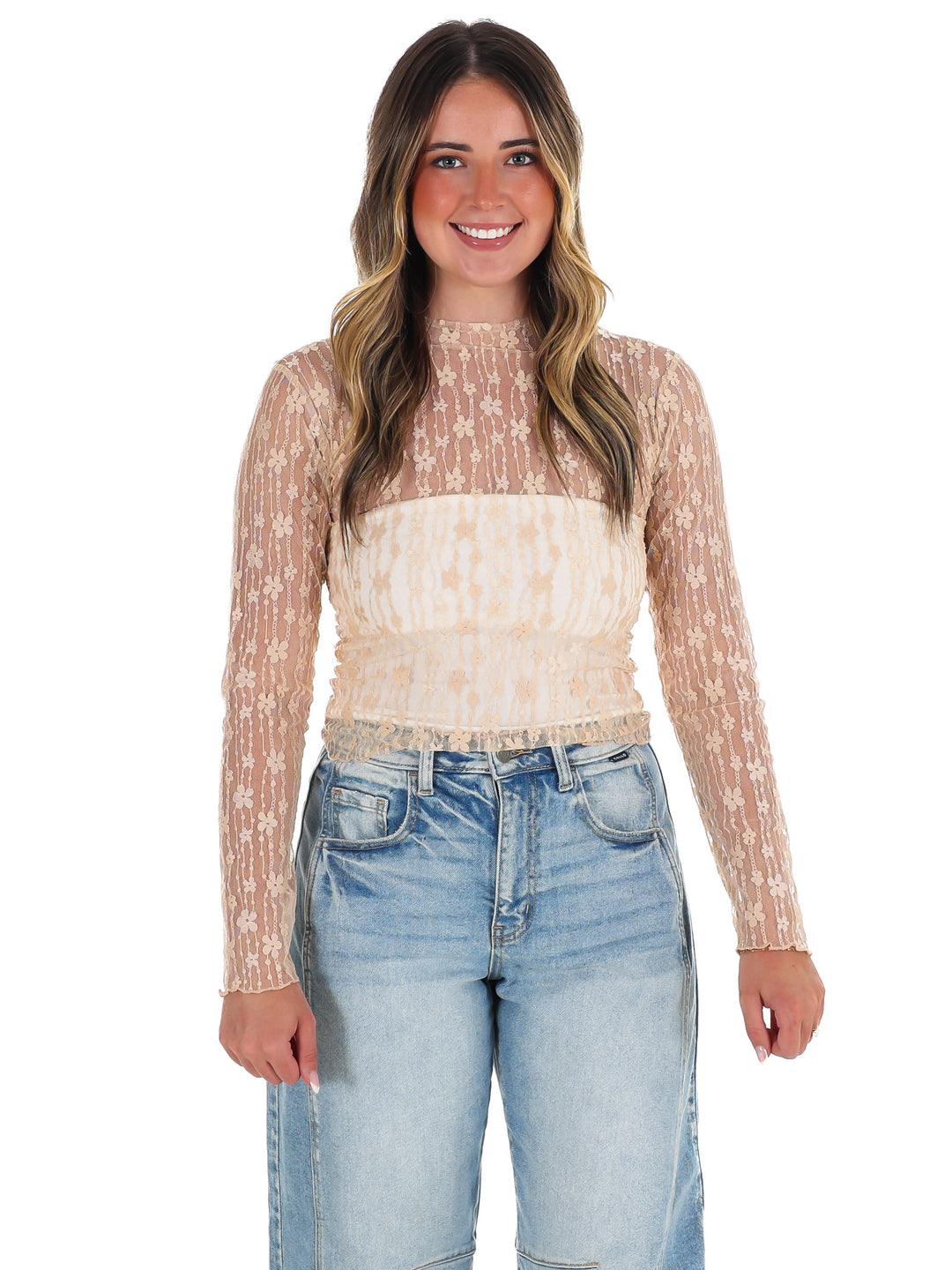 Summer Fling Sheer Floral Top
