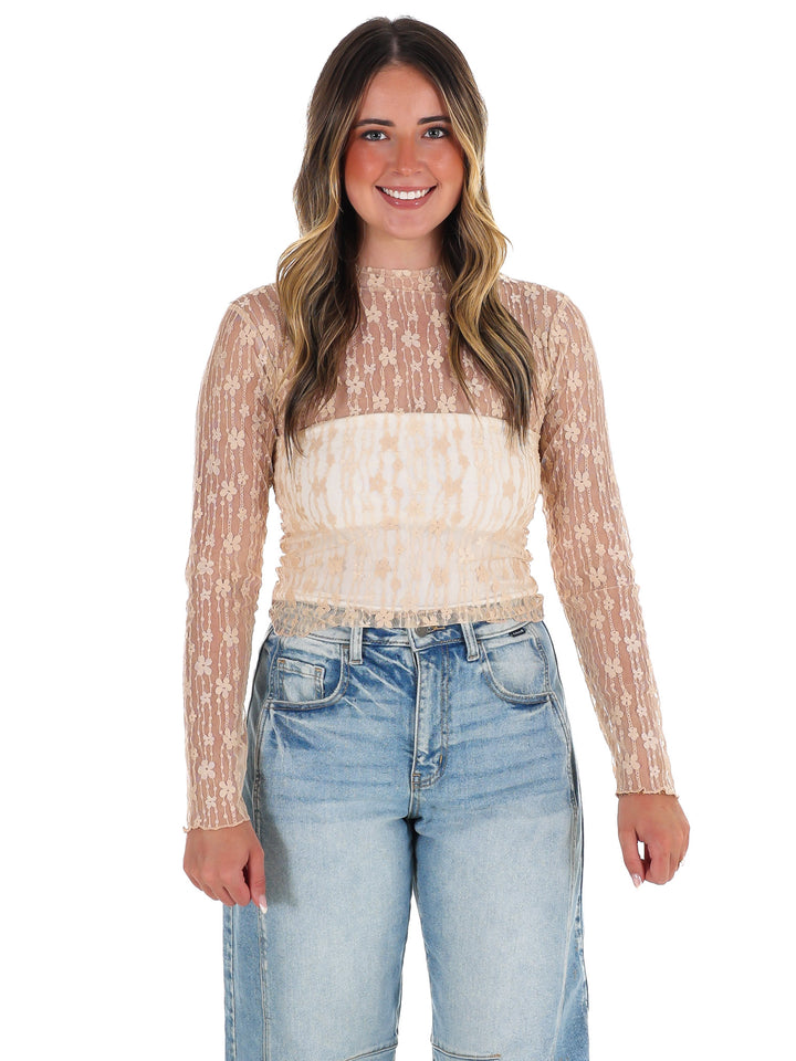 Summer Fling Sheer Floral Top