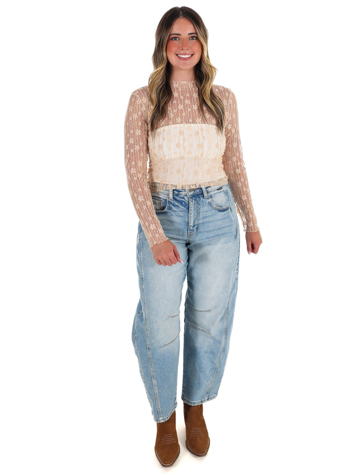 Summer Fling Sheer Floral Top
