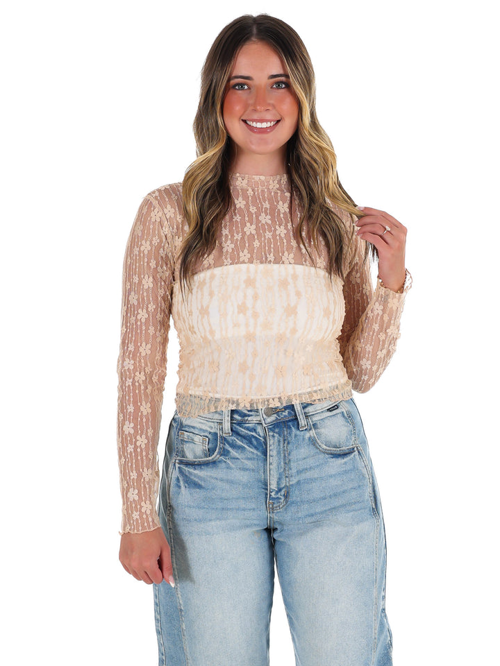 Summer Fling Sheer Floral Top