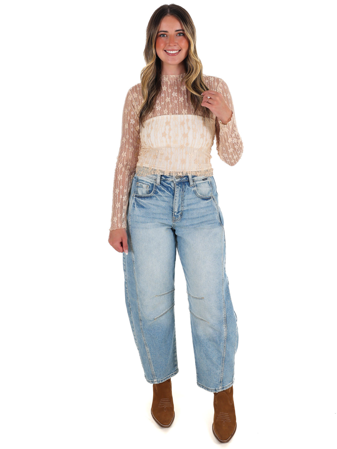Summer Fling Sheer Floral Top