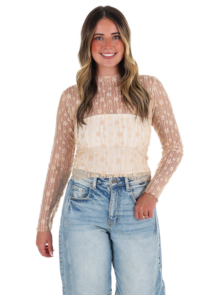 Summer Fling Sheer Floral Top