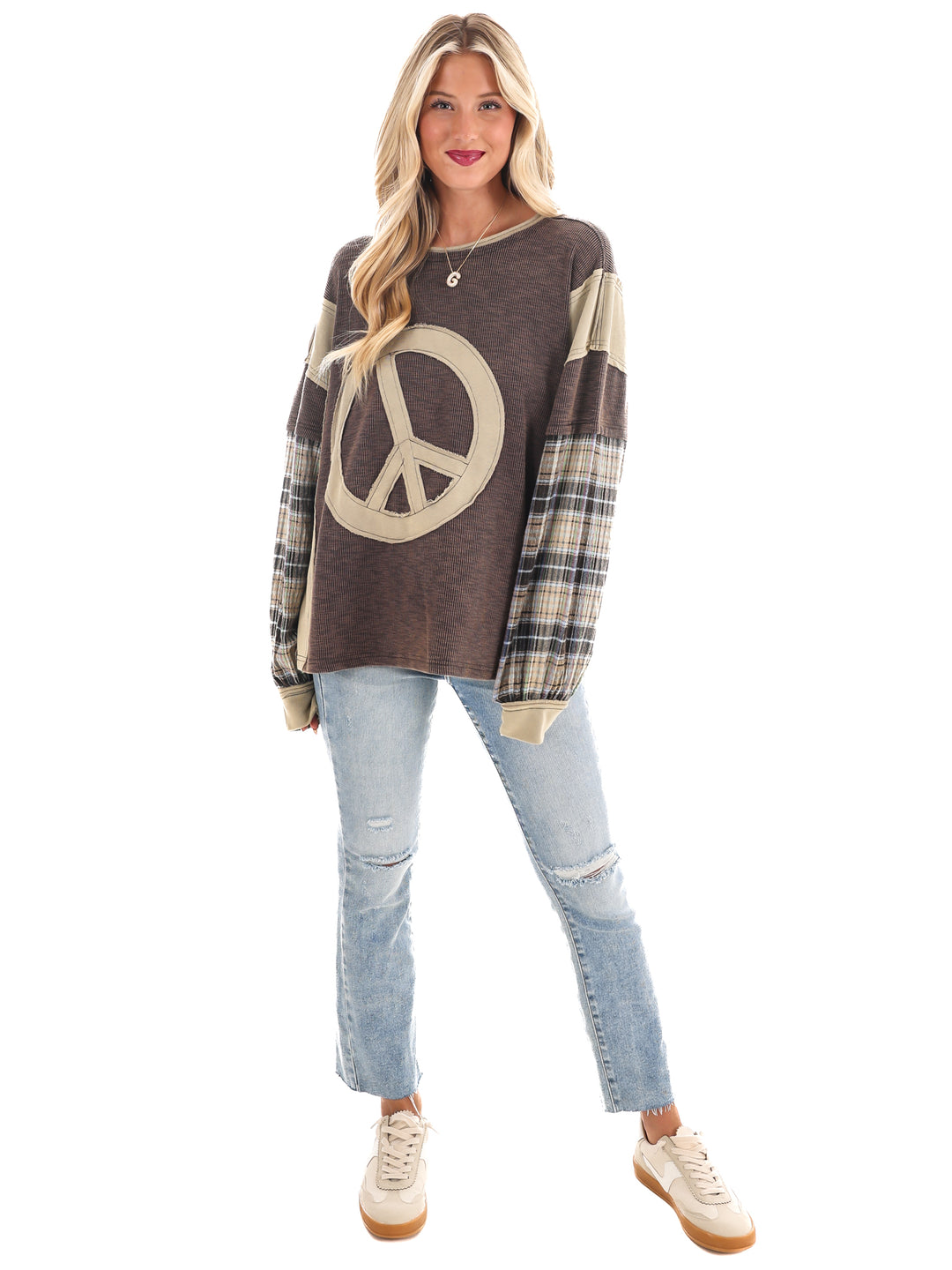 Easy Peace Patch Top