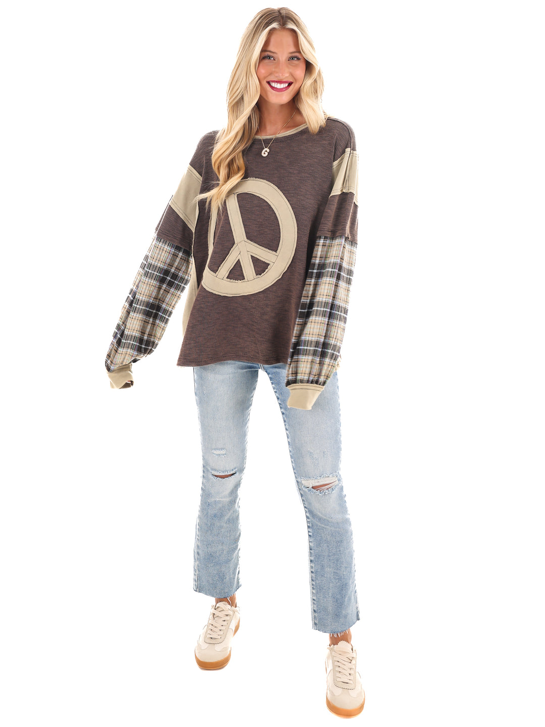 Easy Peace Patch Top