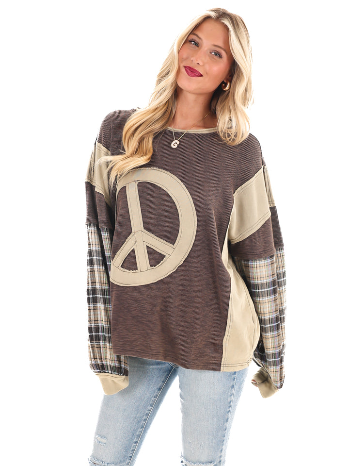 Easy Peace Patch Top