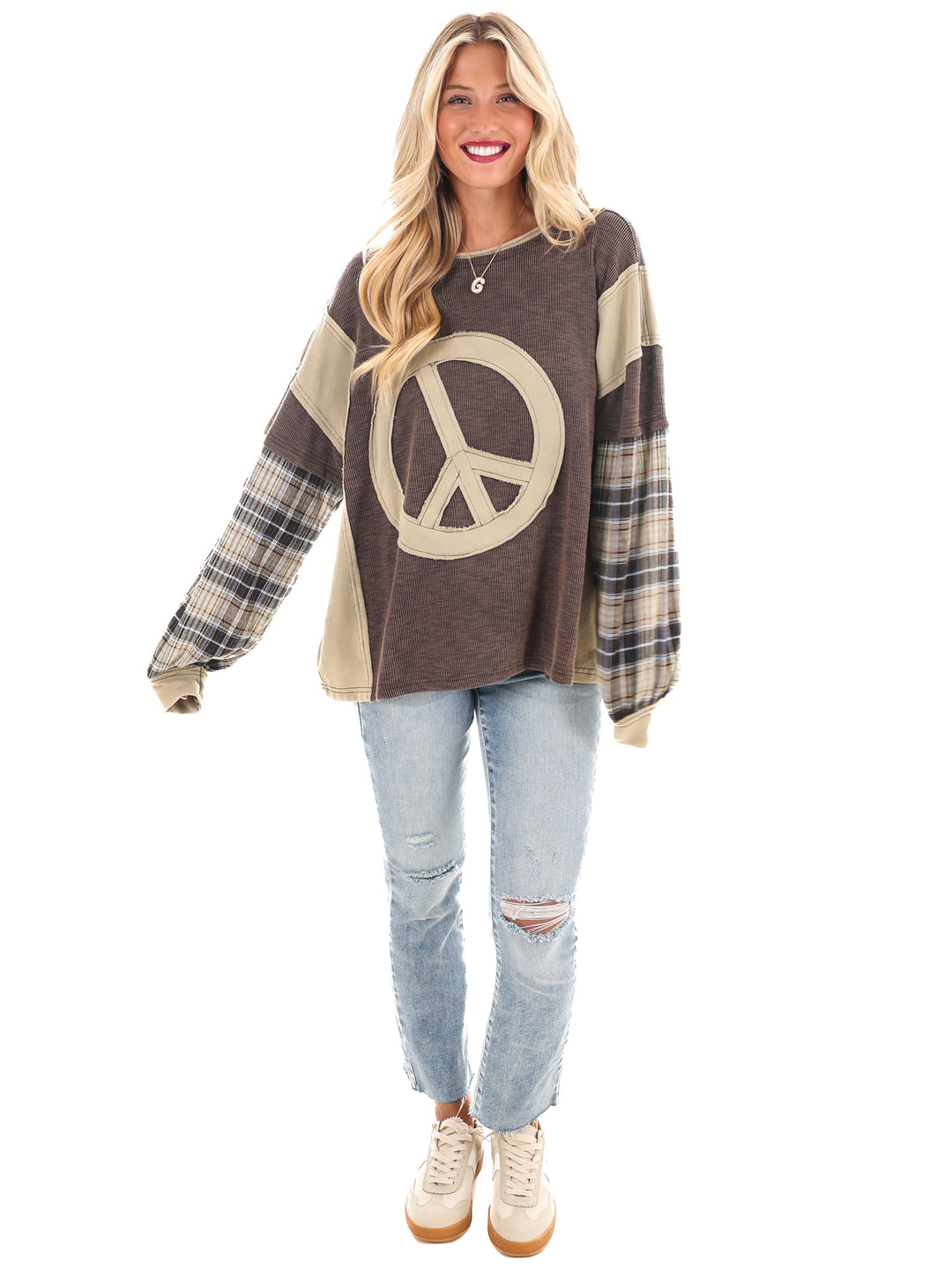 Easy Peace Patch Top