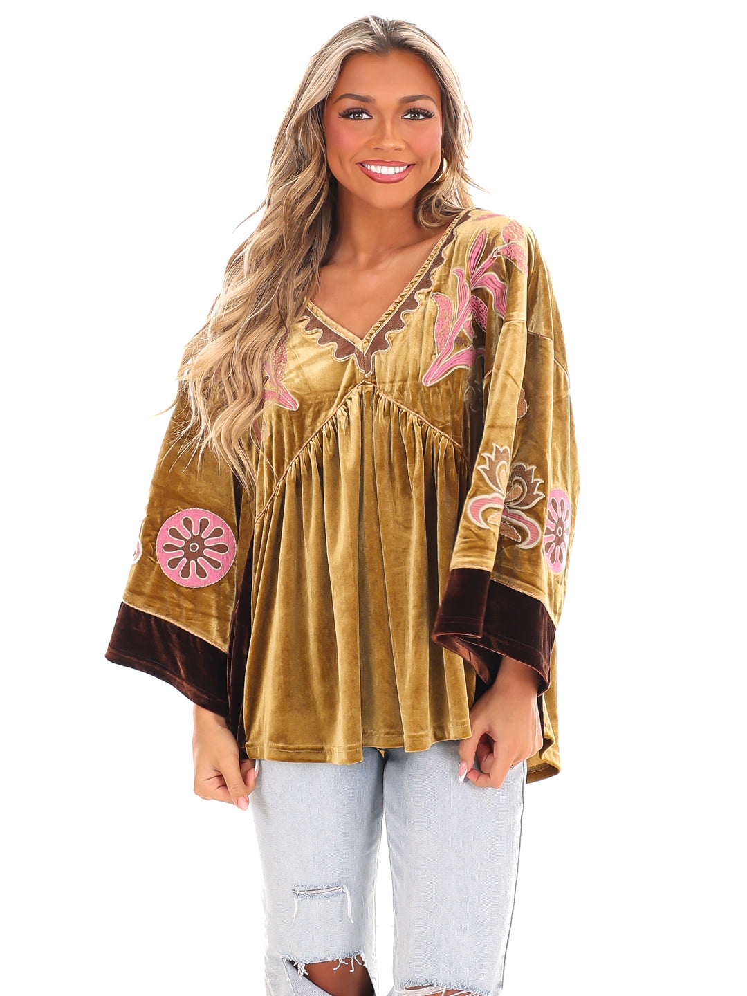Love On the Brain Velvet Babydoll Top