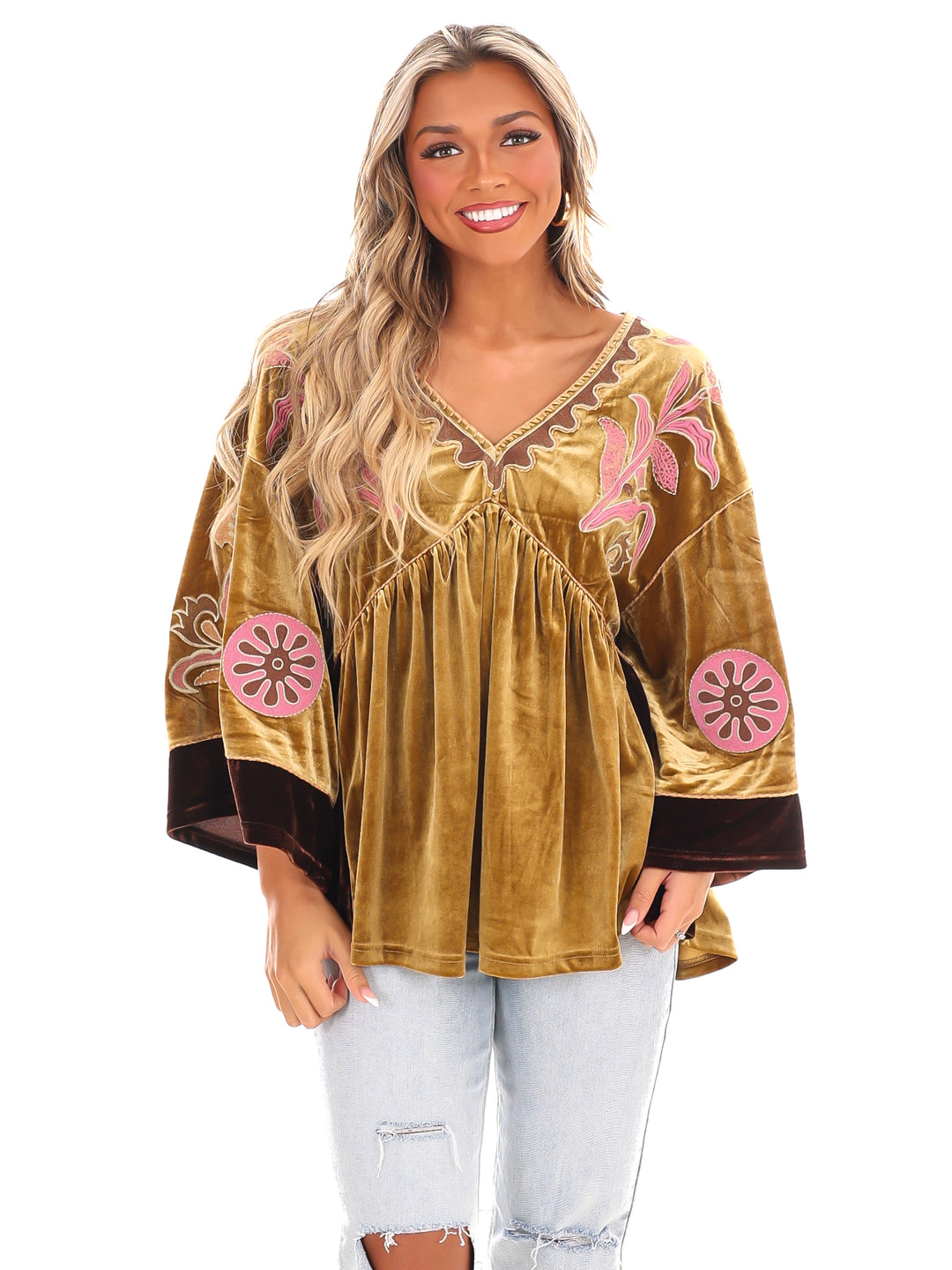 Love On the Brain Velvet Babydoll Top