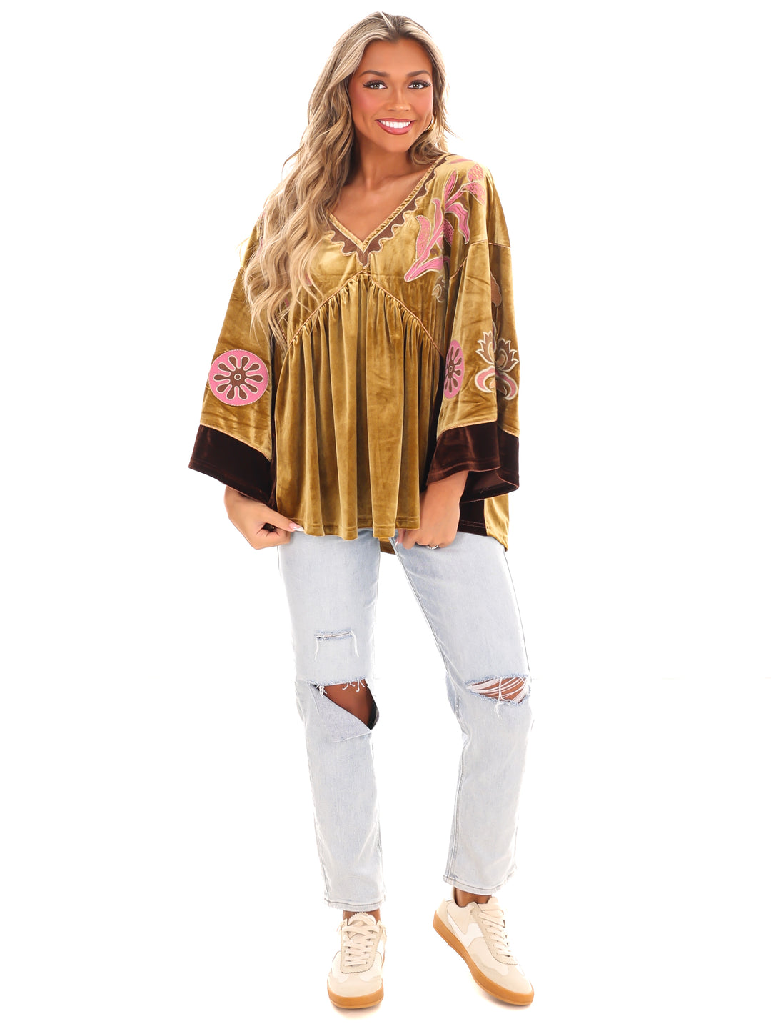 Love On the Brain Velvet Babydoll Top