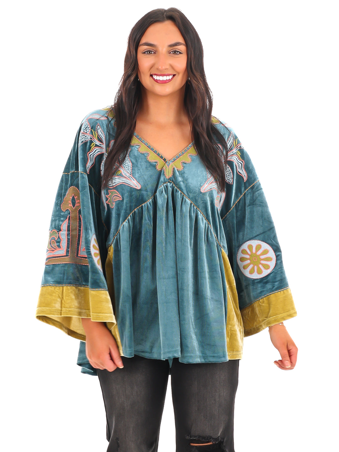 Love On the Brain Velvet Babydoll Top