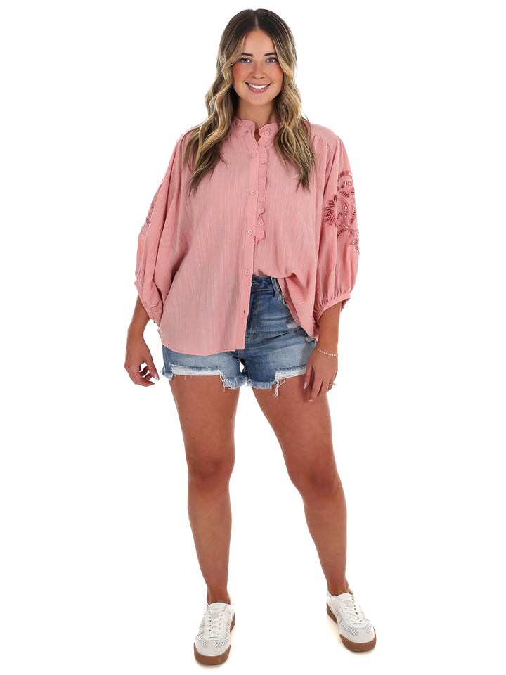 Better Perspective Bubble Sleeve Top