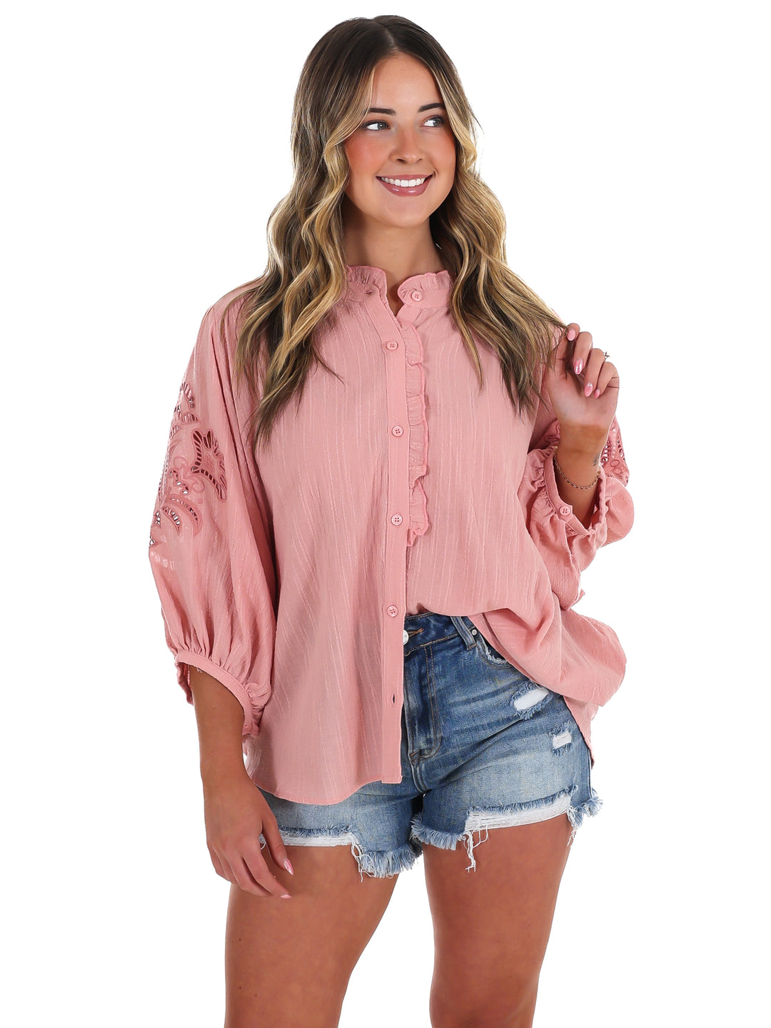 Better Perspective Bubble Sleeve Top