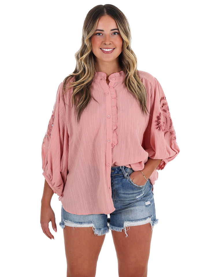 Better Perspective Bubble Sleeve Top