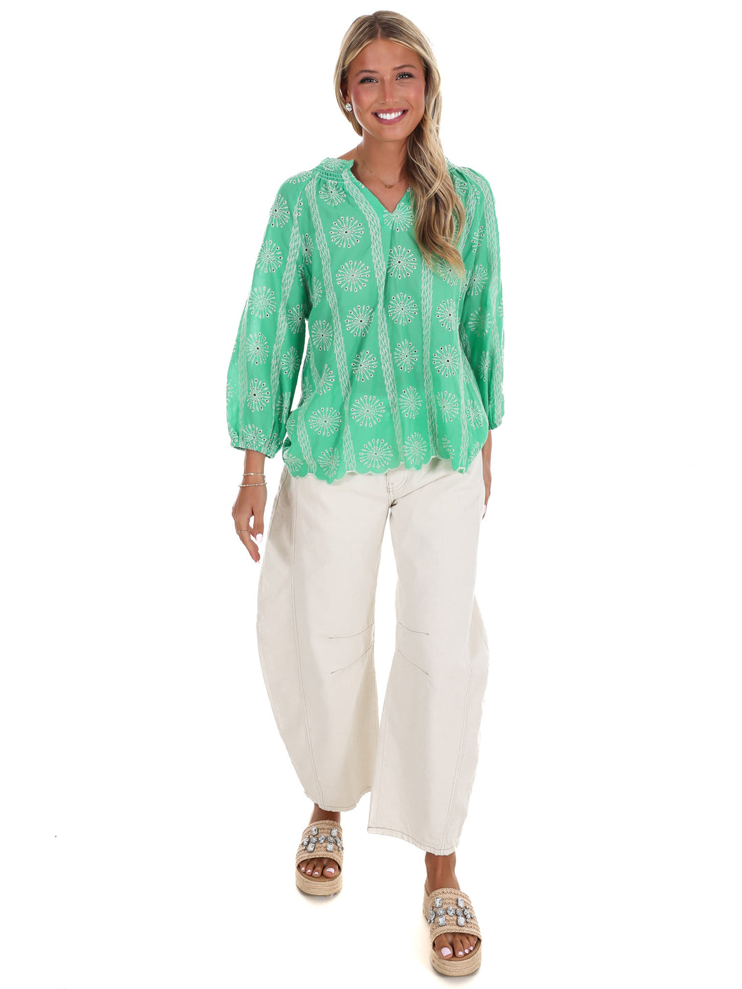 Every Morning Eyelet Lace Top