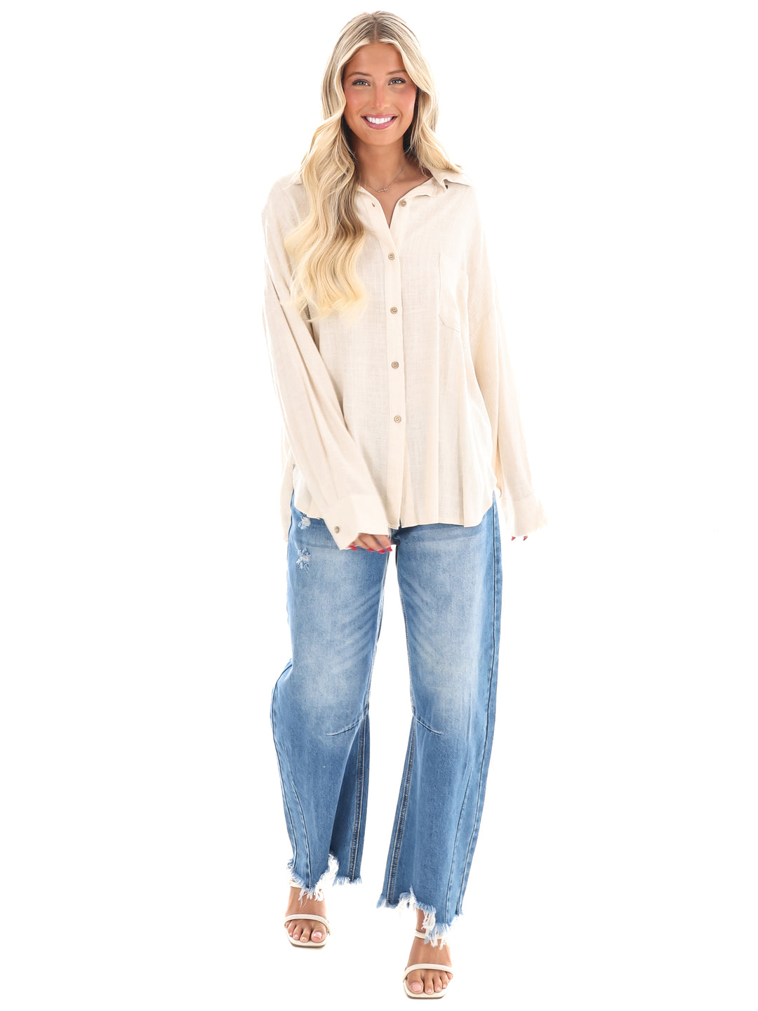 As You Are Button Down Top