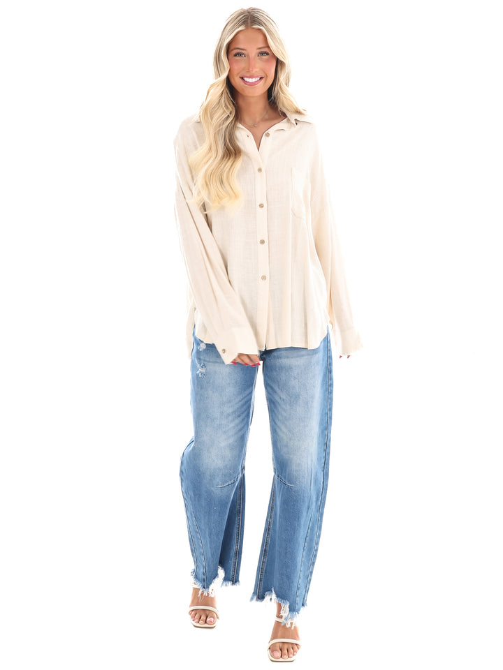 As You Are Button Down Top