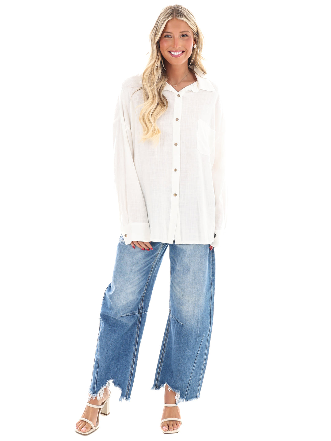 As You Are Button Down Top