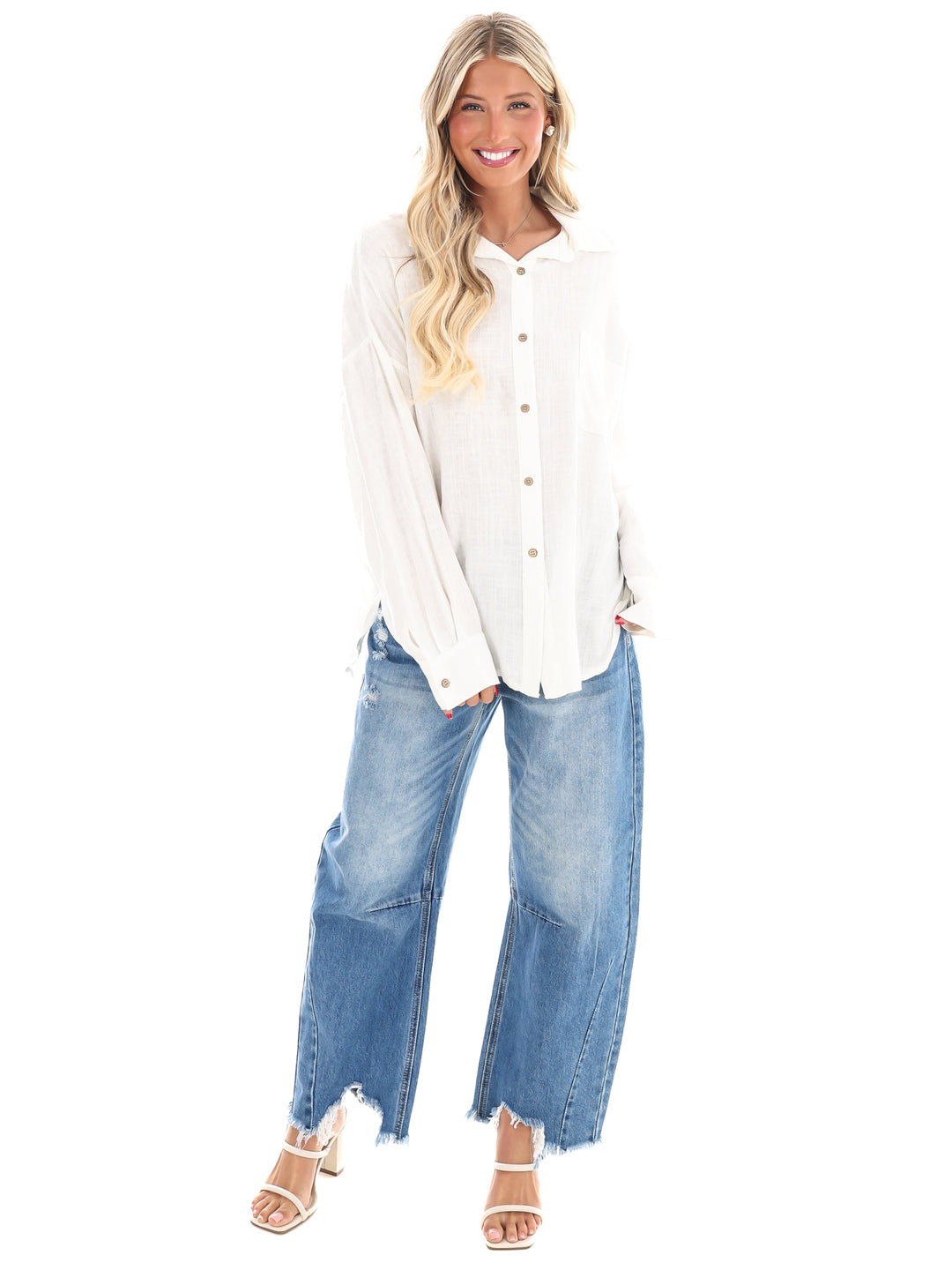 As You Are Button Down Top