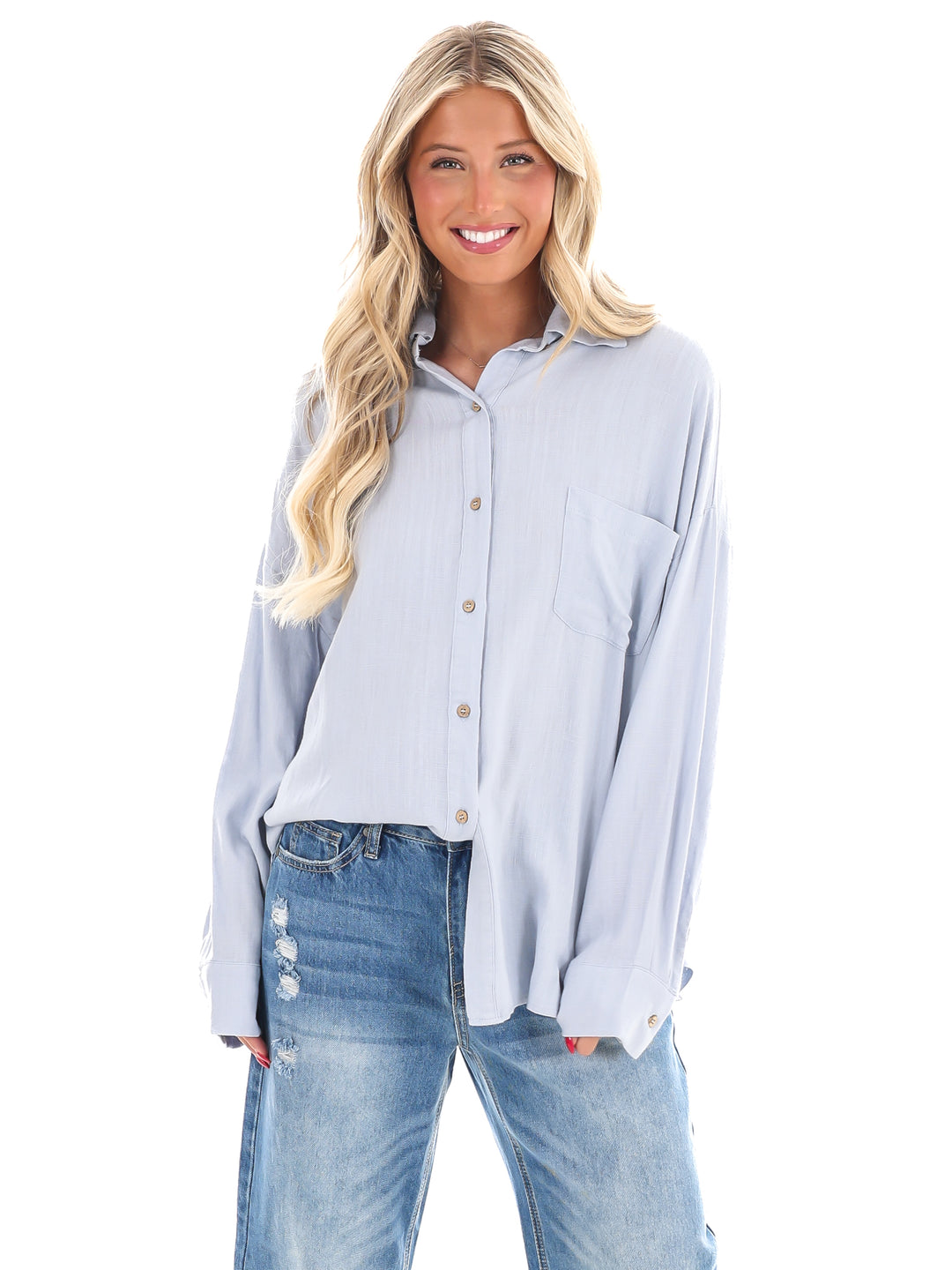 As You Are Button Down Top