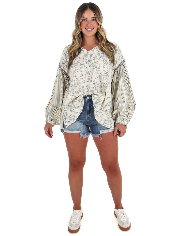 Coastal Current Print Top