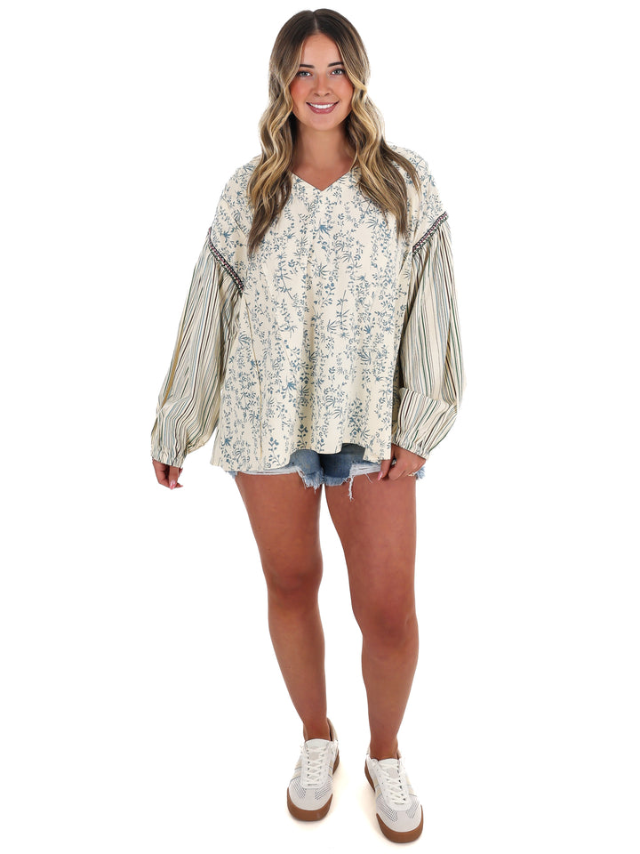 Coastal Current Print Top