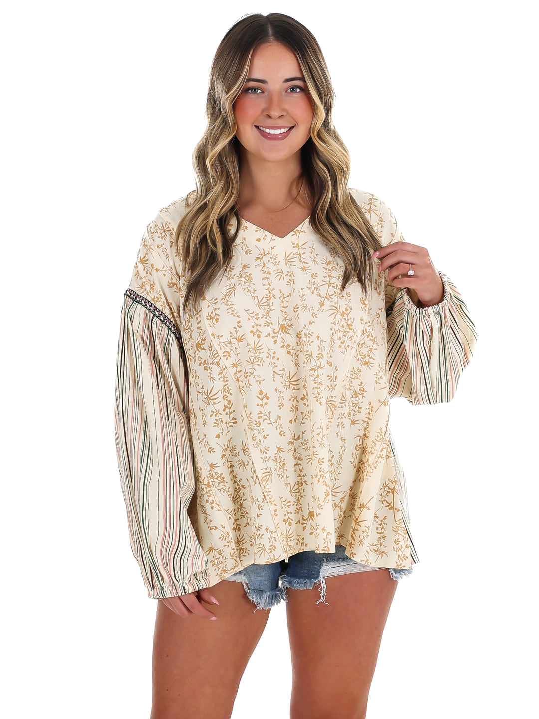 Coastal Current Print Top
