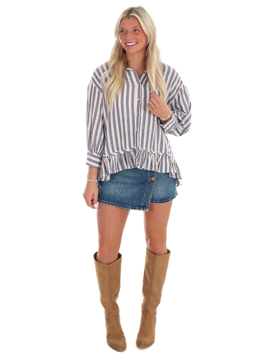 Easy Days Stripe Linen Top