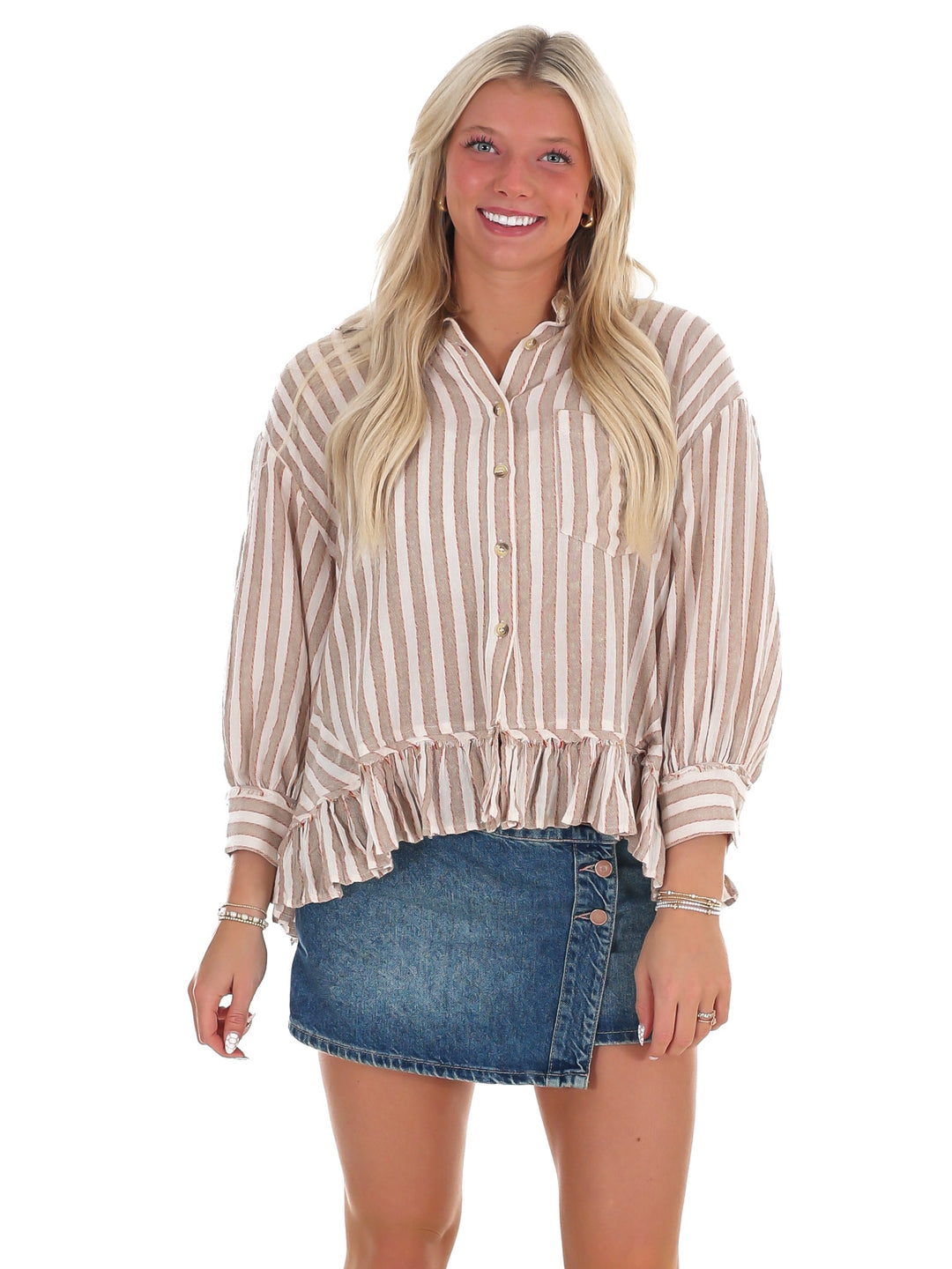 Easy Days Stripe Linen Top