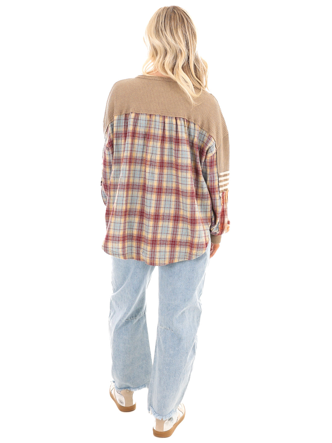 Get A Move On Plaid Thermal Top
