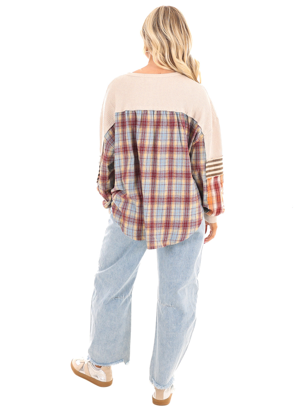 Get A Move On Plaid Thermal Top