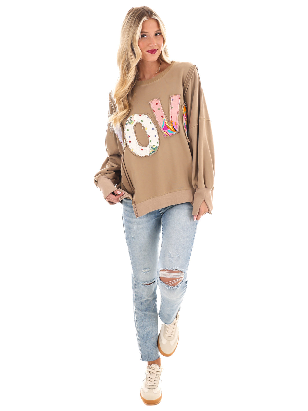 Love One Another Terry Knit Pullover