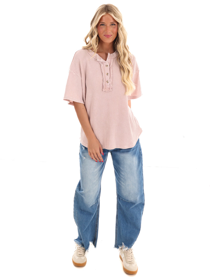 Sunlit Waffle Knit Top