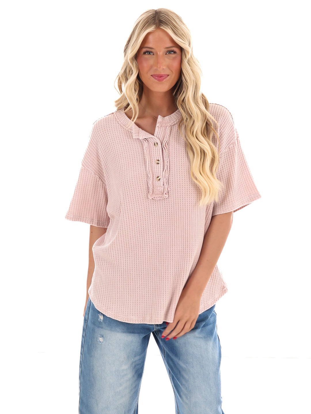 Sunlit Waffle Knit Top