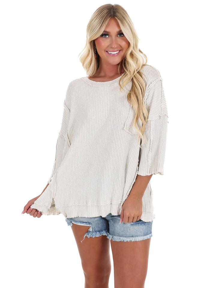 What A Girl Wants Ribbed Top