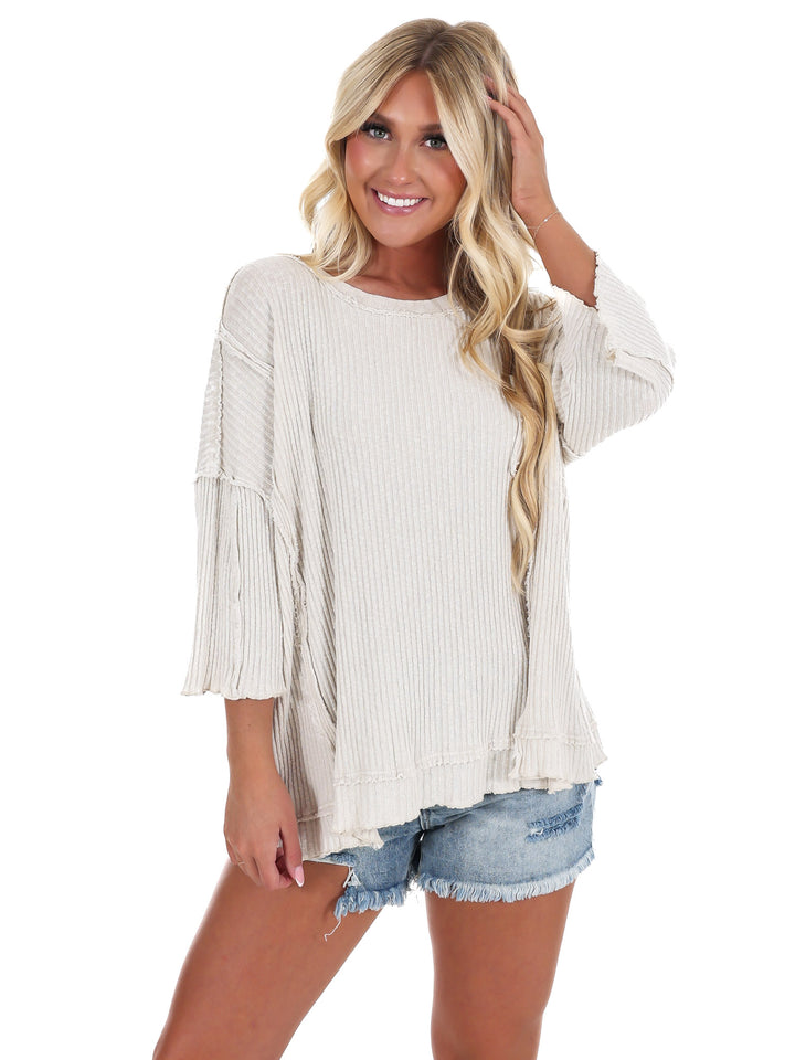 What A Girl Wants Ribbed Top