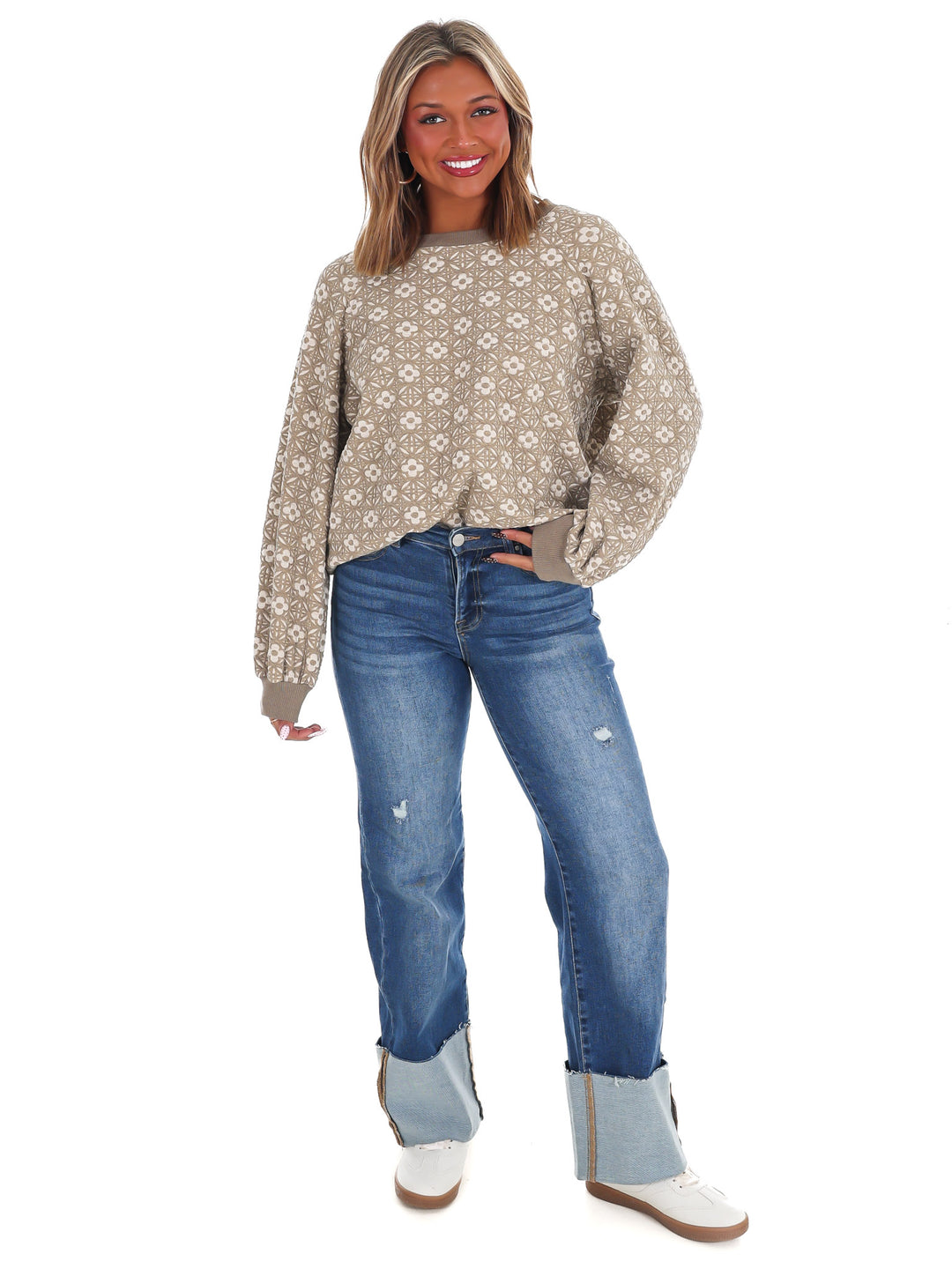 City Scout Floral Pullover